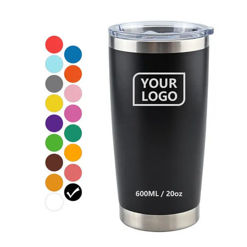 Stainless Steel Tall Slim Thermal Travel Tumbler With Spill-Resistant Clear Slider Lid