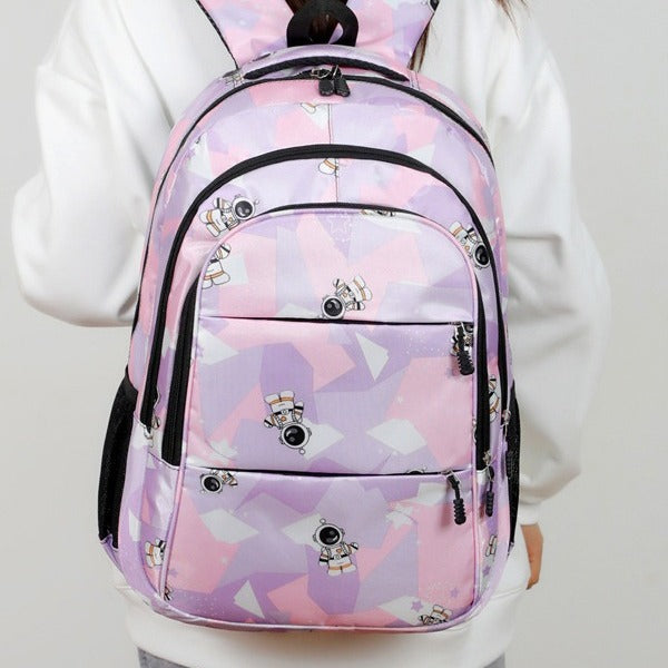 Fashionable school backpack with astronaut motif Bowlift