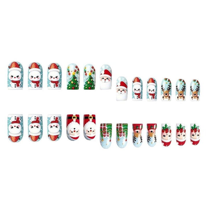 Festive Holiday Character Nail Art Set Bowlift