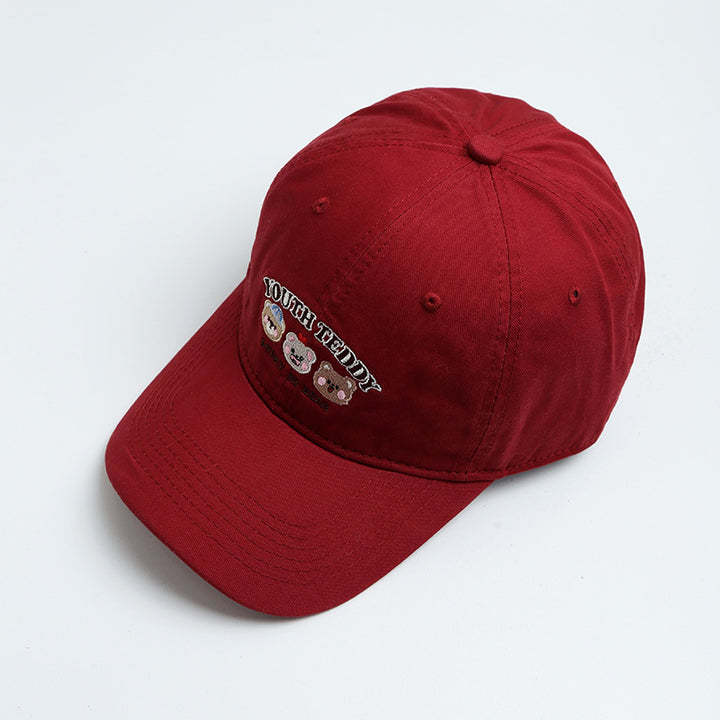 Women's Fun Embroidered Teddy Bear Baseball Cap Bowlift