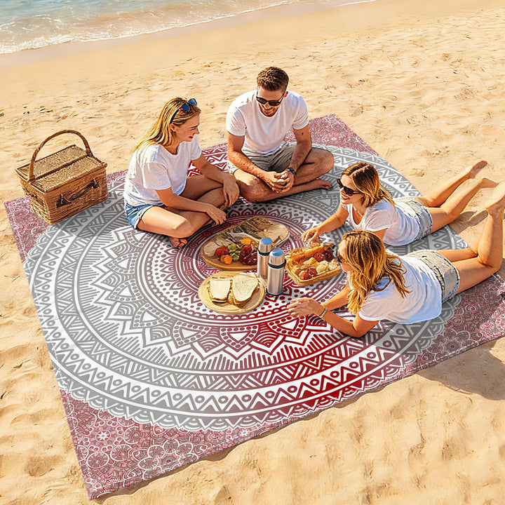 Mandala Design Beach Mat Bowlift