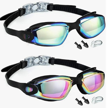 Swim goggles with adjustable head strap and anti-fog technology Bowlift