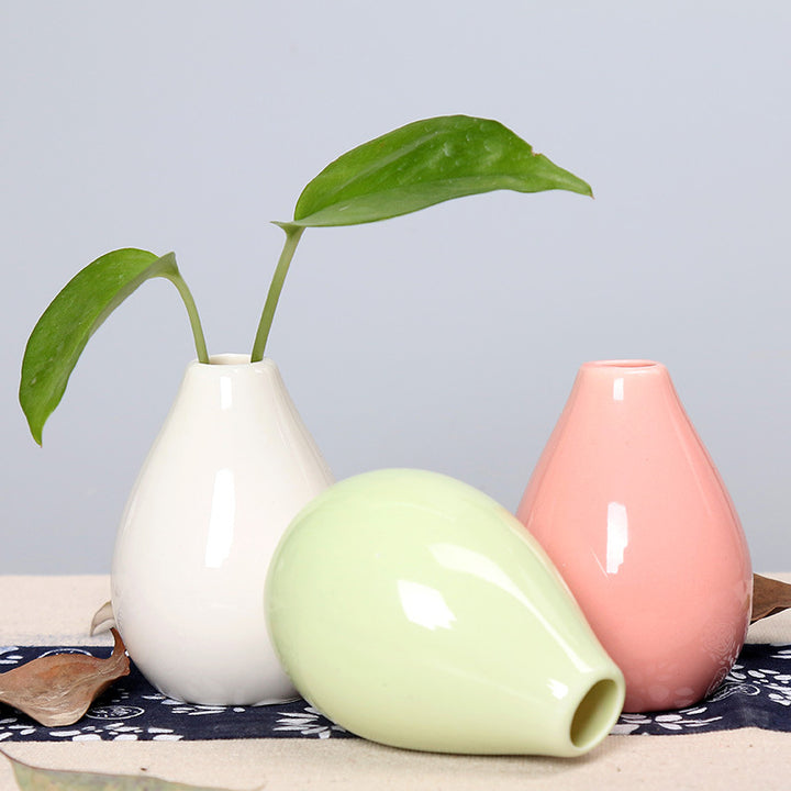 Elegant Teardrop-Shaped Ceramic Flower Vase Bowlift