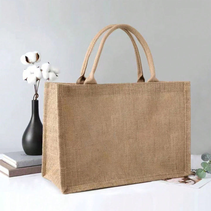 Spacious jute bag with reinforced handles Bowlift