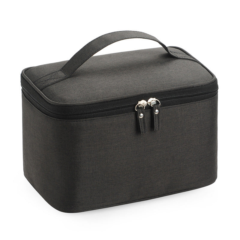 Cosmetic transport bag with thoughtful interior layout Bowlift