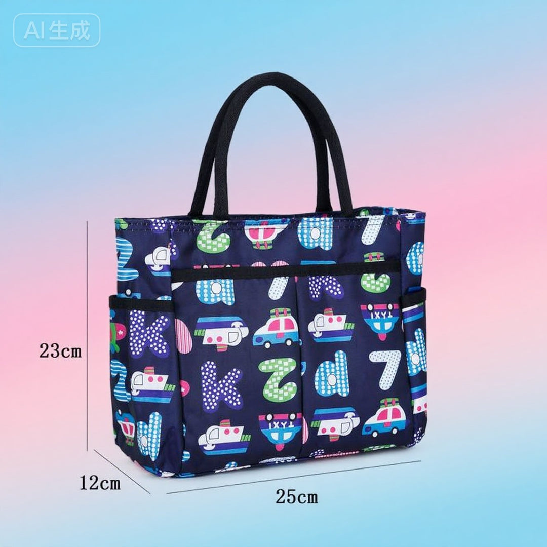 Floral Print Multi-Pocket Tote Bag Bowlift
