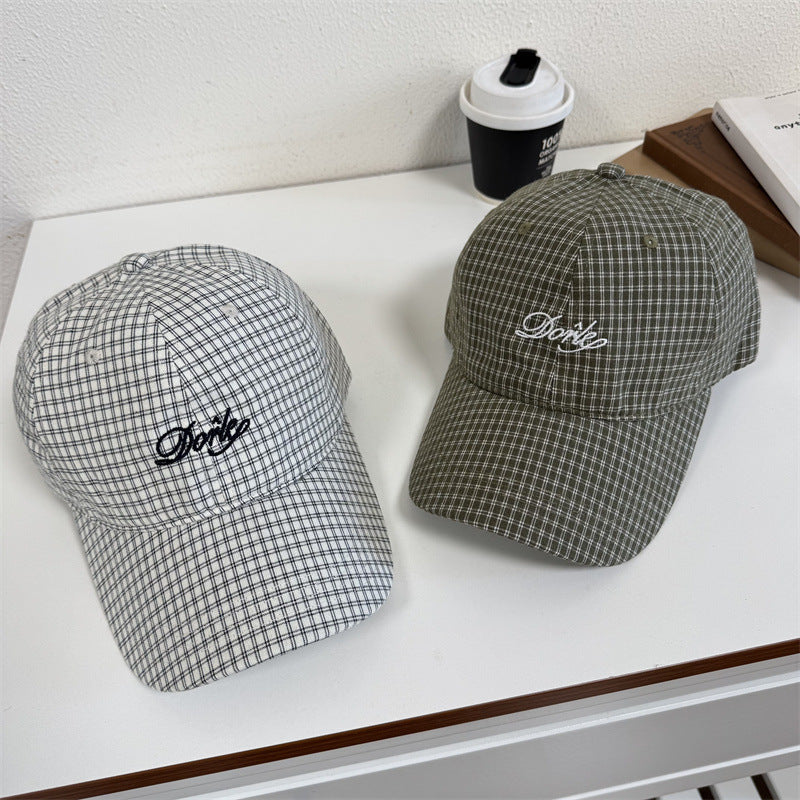 Men's Casual Checkered Baseball Cap Bowlift