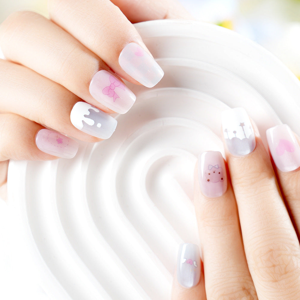 Whimsical Cartoon-Themed Press-On Nail Set Bowlift