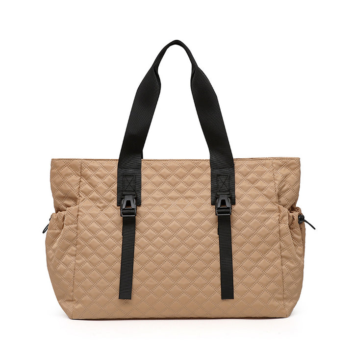 Quilted Multi-Compartment Tote Bag Bowlift