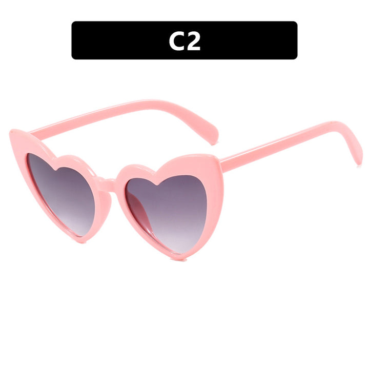Women's Heart-Shaped Sunglasses with Polarized Lenses and High-Quality Plastic Frame Bowlift