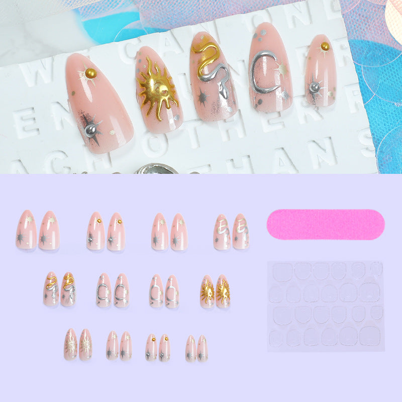 Celestial-Themed Press-On Nails Bowlift