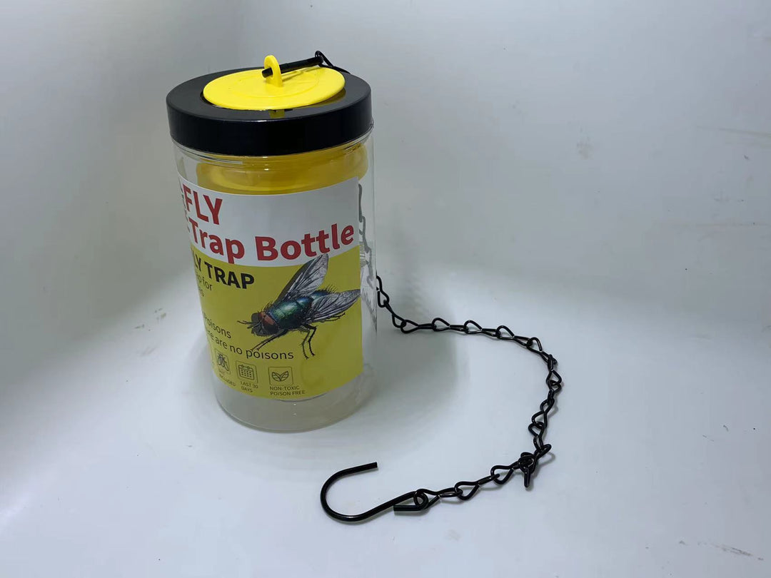 Reusable Hanging fly trap bottle with non-toxic bait dispenser Bowlift