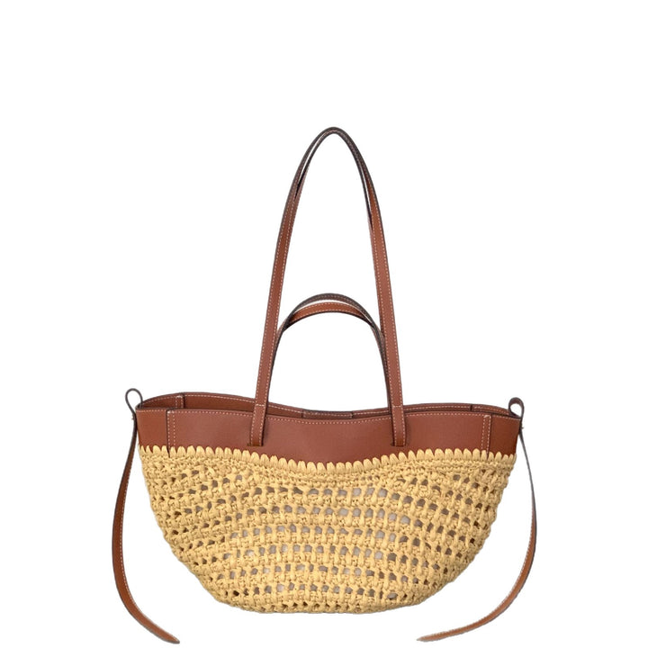 Braided handbag with elegant leather trim Bowlift