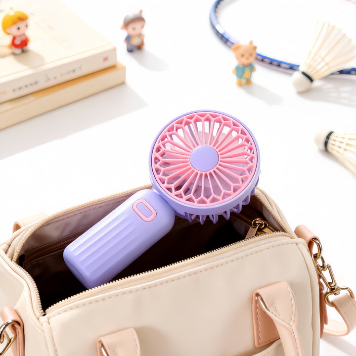 Women's portable USB handheld fan with flexible tilt mechanism Bowlift
