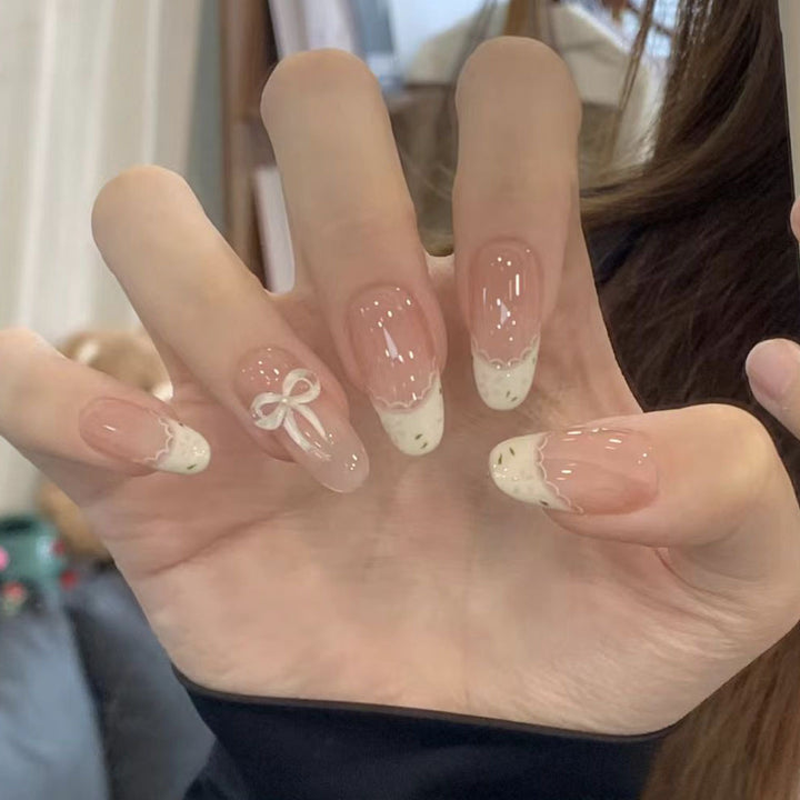 Glossy Short Square Press-On Nails Bowlift