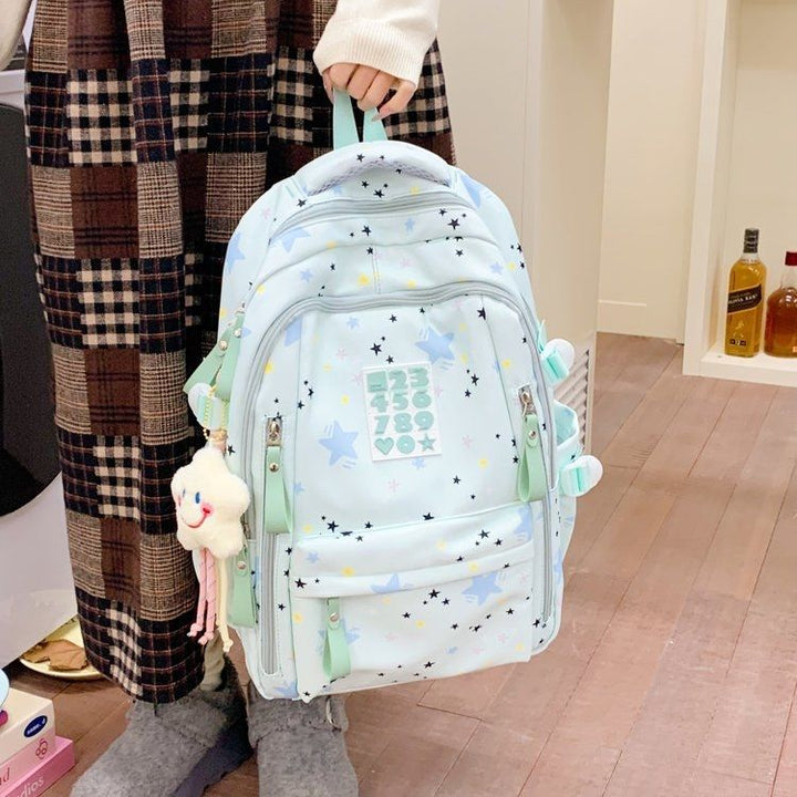 Playful backpack with star motifs and practical functions Bowlift