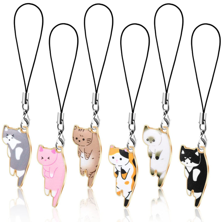 Cat-Themed Charms Keychain Set Bowlift