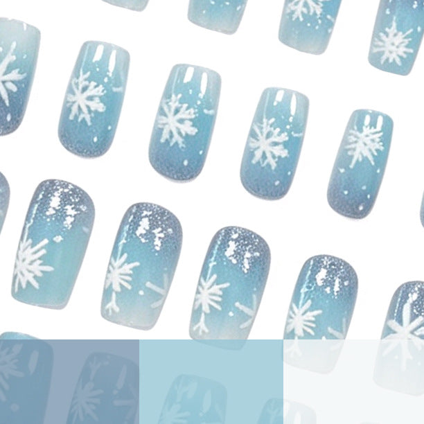 Frosted Snowflake Gel Nail Art Set Bowlift