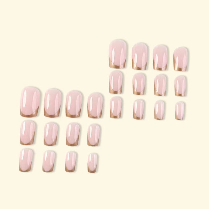 Elegant artificial nails with gold accents Bowlift