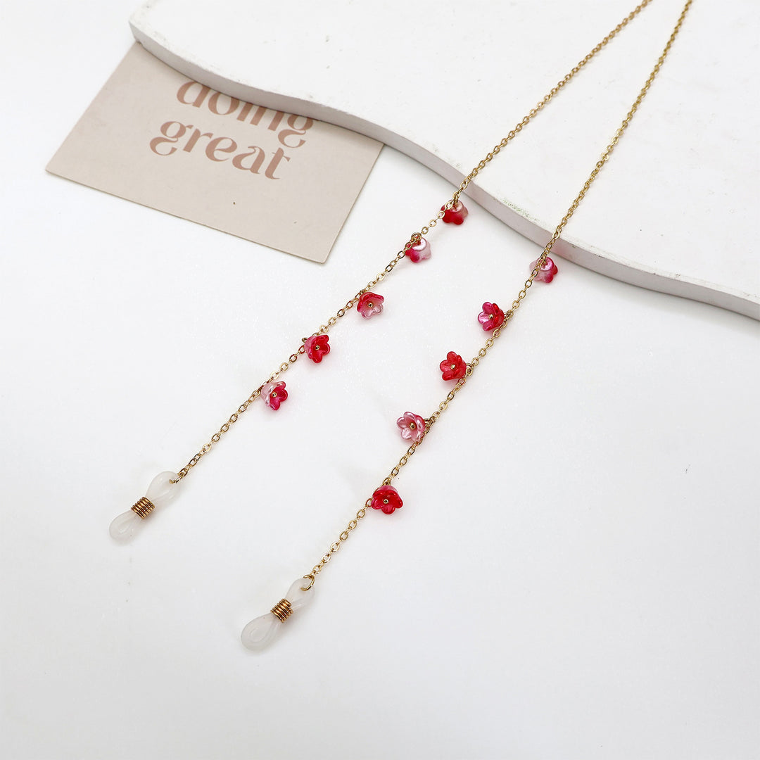 Floral Embellished Eyewear Chain Bowlift