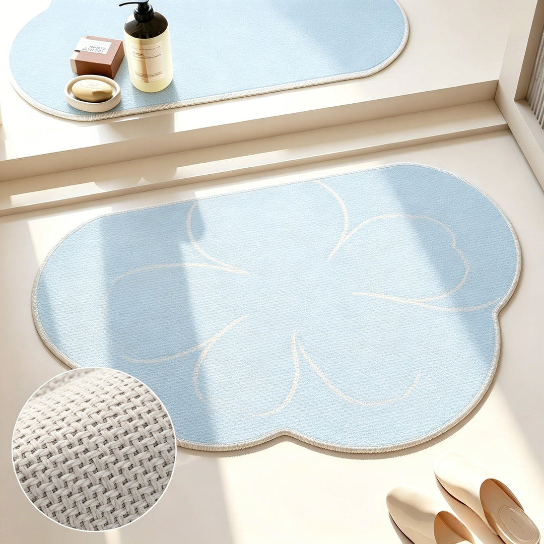 Floral Pattern Bath Mat Bowlift