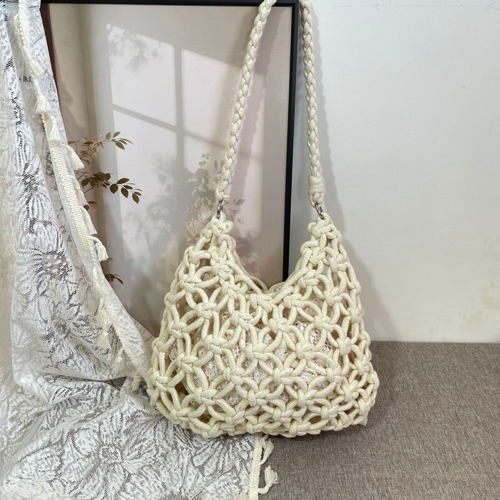 Fashionable Macrame Tote Bag Bowlift