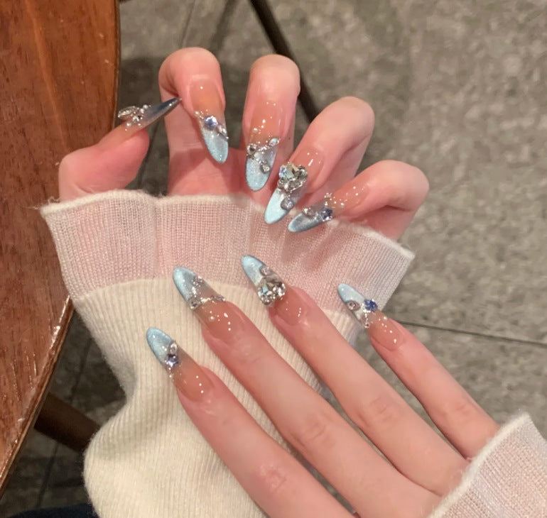 Star-Patterned Elegant Press-On Nail Set Bowlift