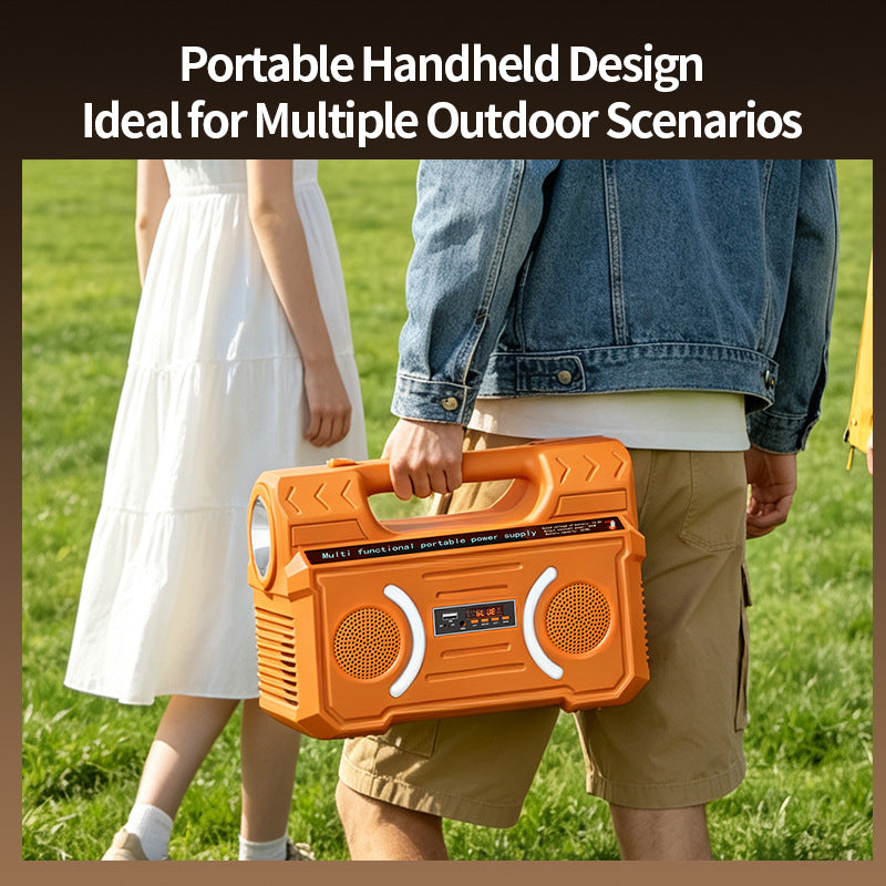 Portable Lithium LiFePO4 Power Station with Car Jump-Start, LED Spotlight and Bluetooth Speaker Bowlift