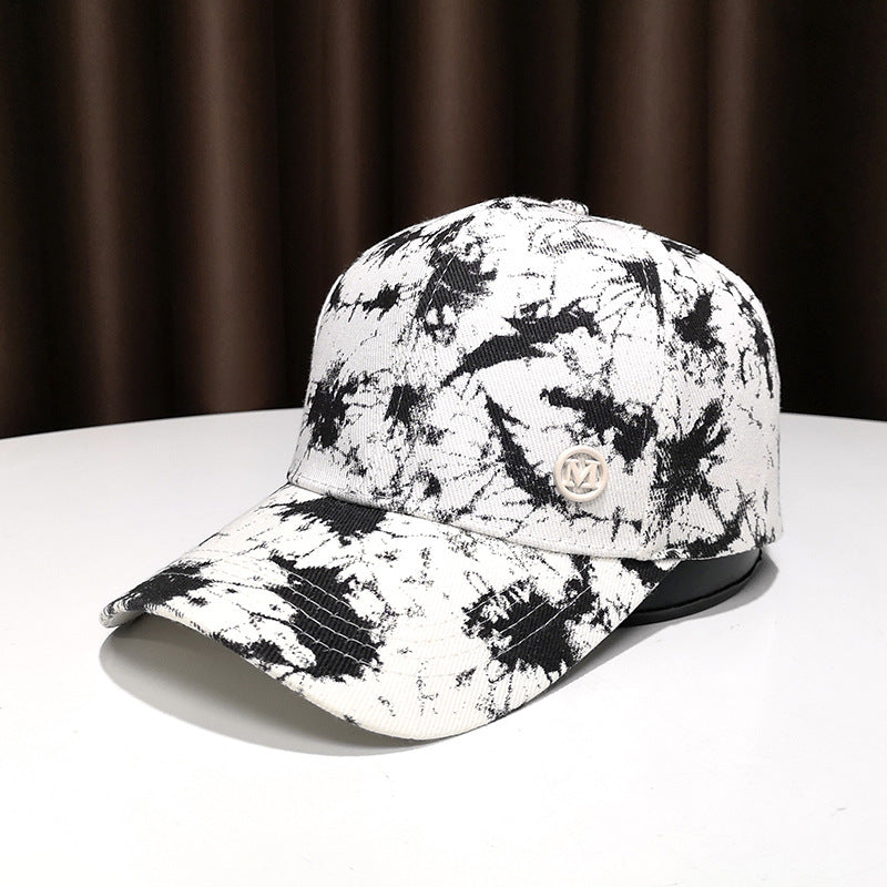 Women's Stylish Splatter Print Baseball Cap Bowlift