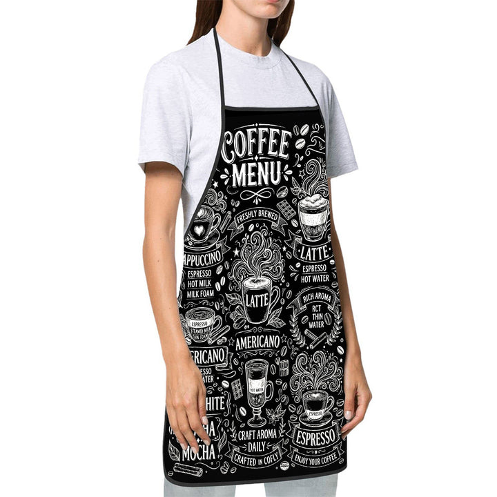 Dog Lover Full-Coverage Kitchen Apron With Adjustable Neck Strap And Waterproof Polyester Shell