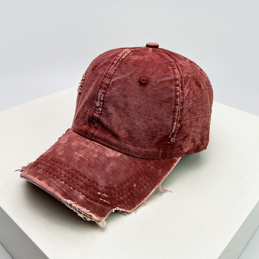 Men's Distressed Denim Baseball Hat Bowlift