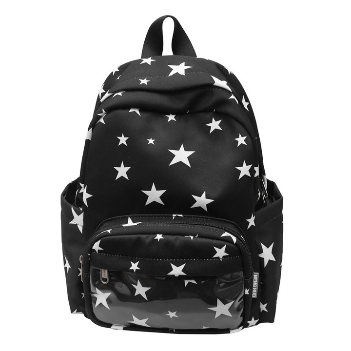 Star-Print Multi-Pocket Backpack Bowlift