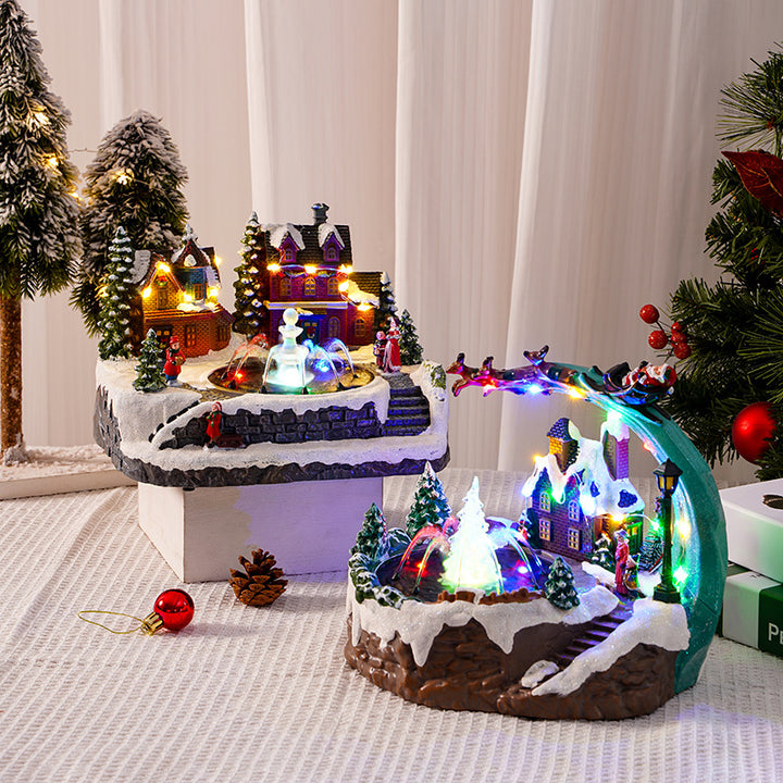 Christmas Village with Lighting Bowlift