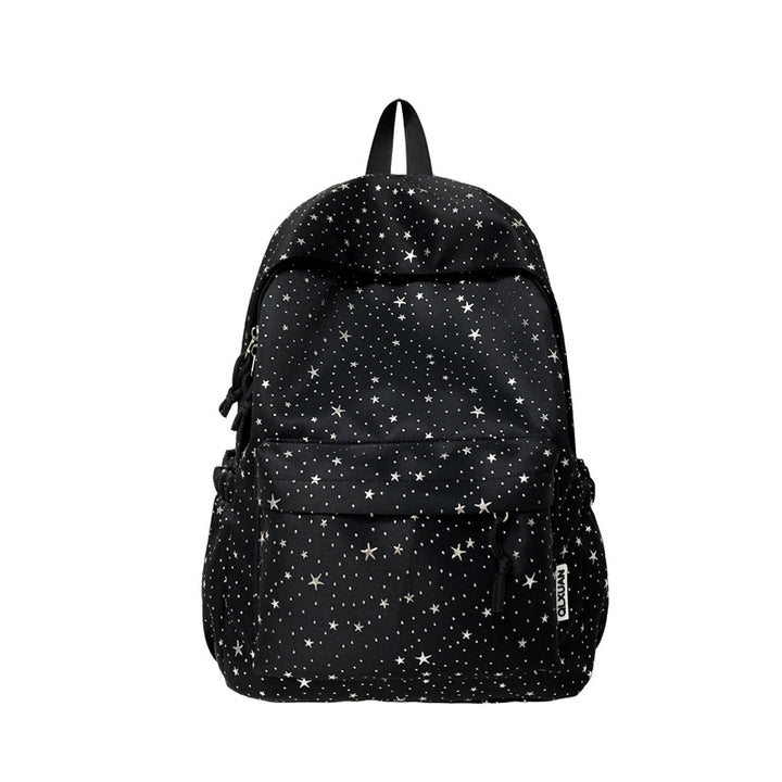 Star-Printed Casual Backpack Bowlift