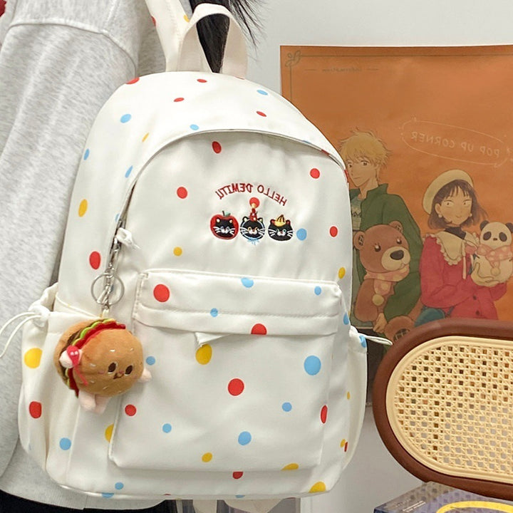 Fun-Themed Polka Dot Backpack Bowlift