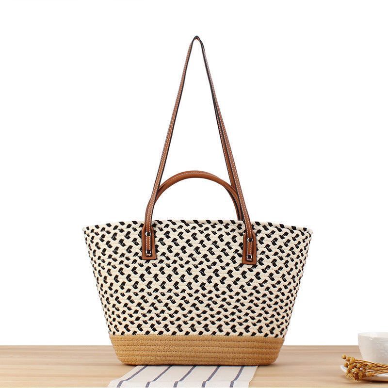 Trendy Woven Tote Bag Bowlift