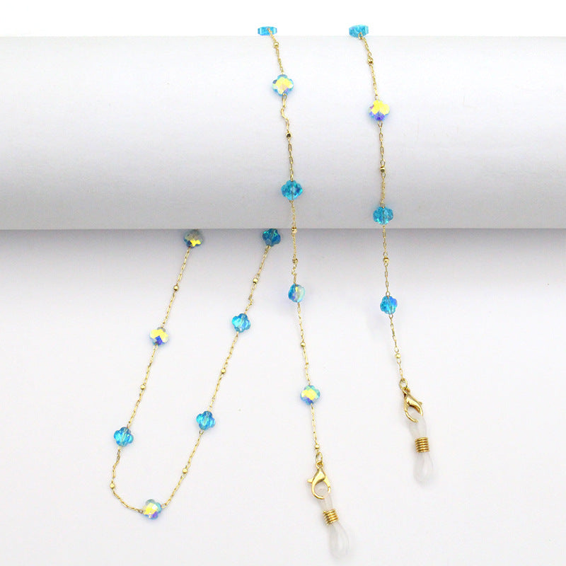 Elegant Crystal-Designed Eyewear Chain Bowlift