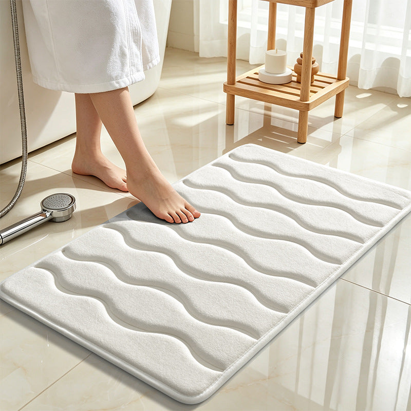 Soft Wave Design Bathroom Mat Bowlift
