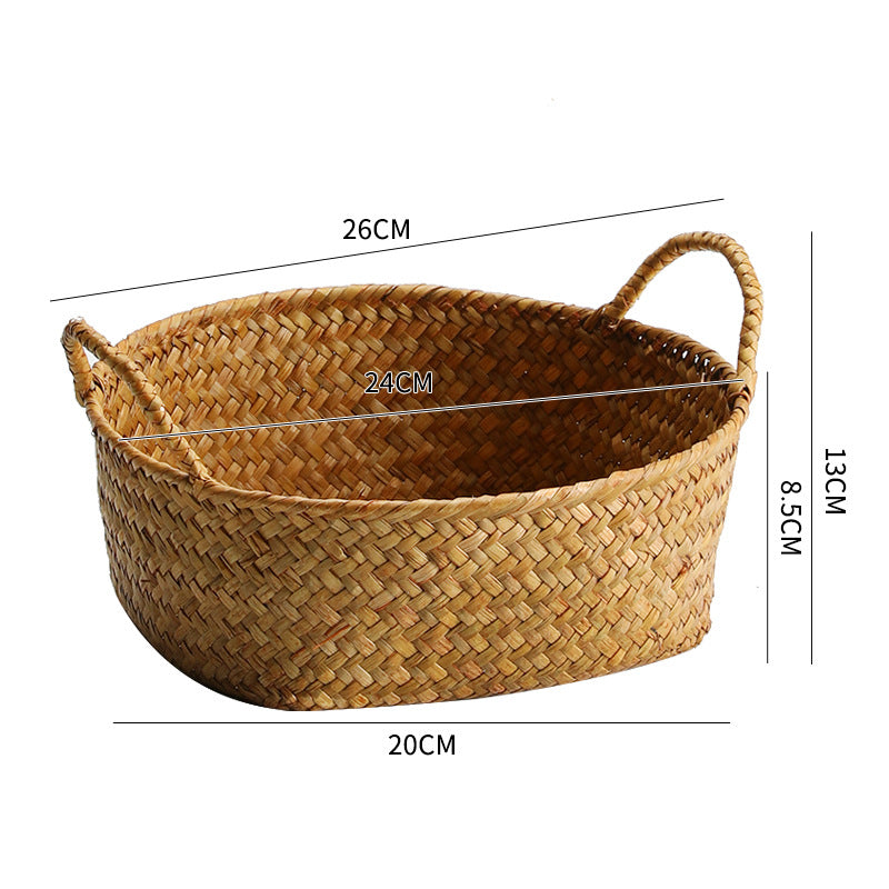 Spacious Woven Storage Basket with Ergonomic Handles Bowlift