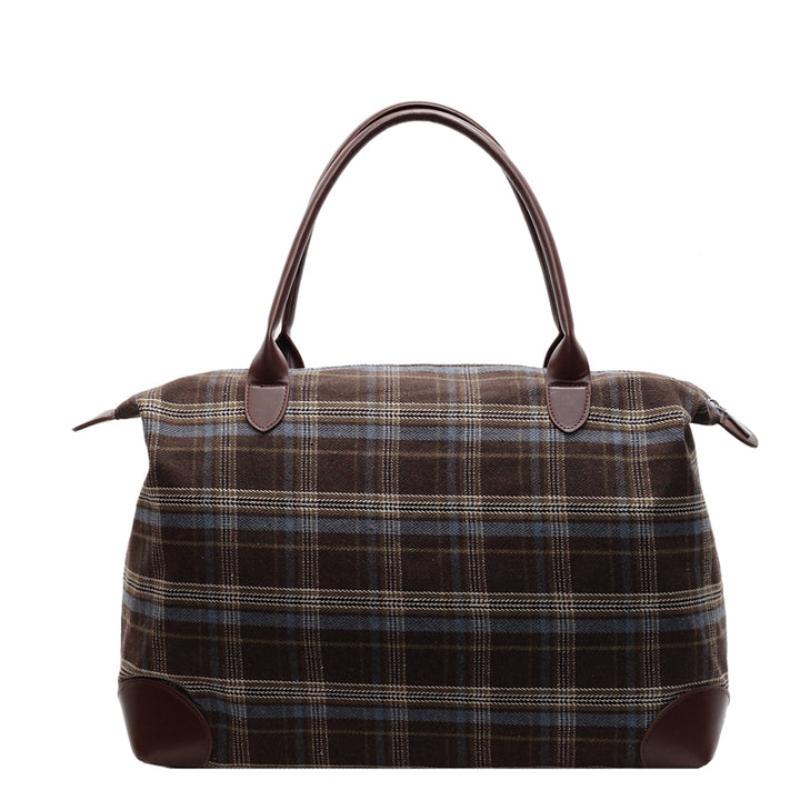 Plaid Structured Weekend Duffle Bag Bowlift