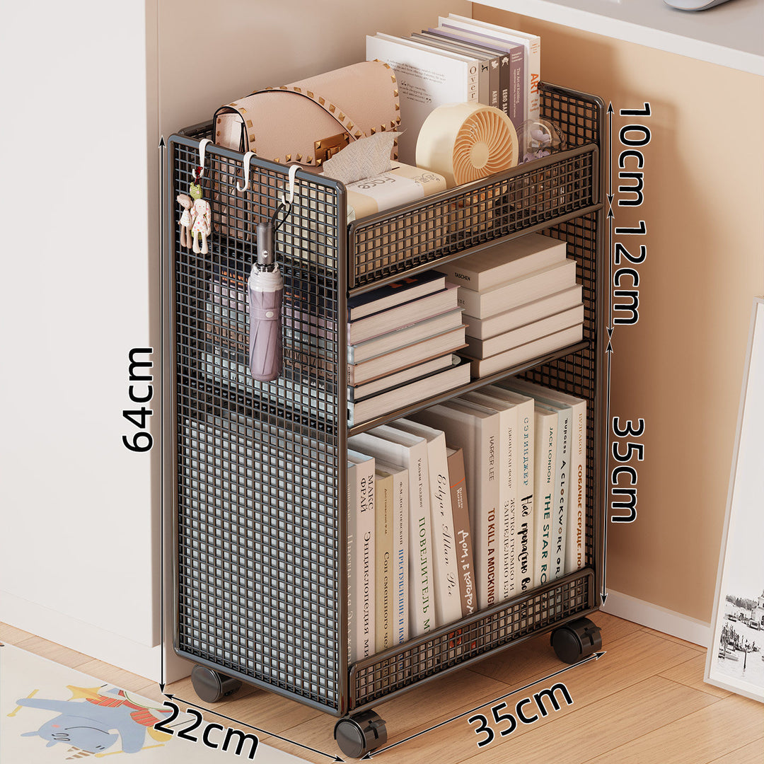 Wire Mesh Bookshelf Organizer Bowlift