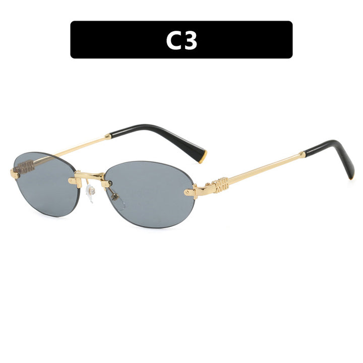 Women's fashion sunglasses with oval frame and elegant accents Bowlift