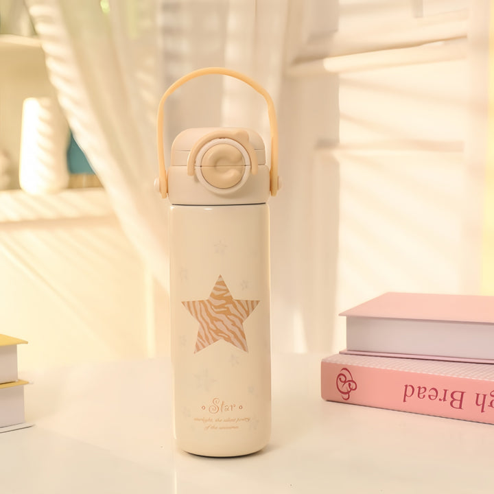 Insulated Stainless Steel Drink Bottle with Cheerful Flower Pattern Bowlift