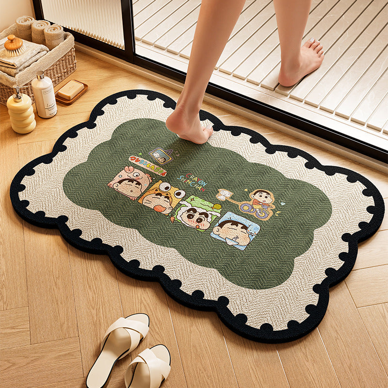 Playful Dog-Themed Bath Rug Bowlift