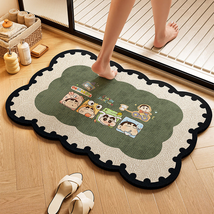 Playful Dog-Themed Bath Rug Bowlift