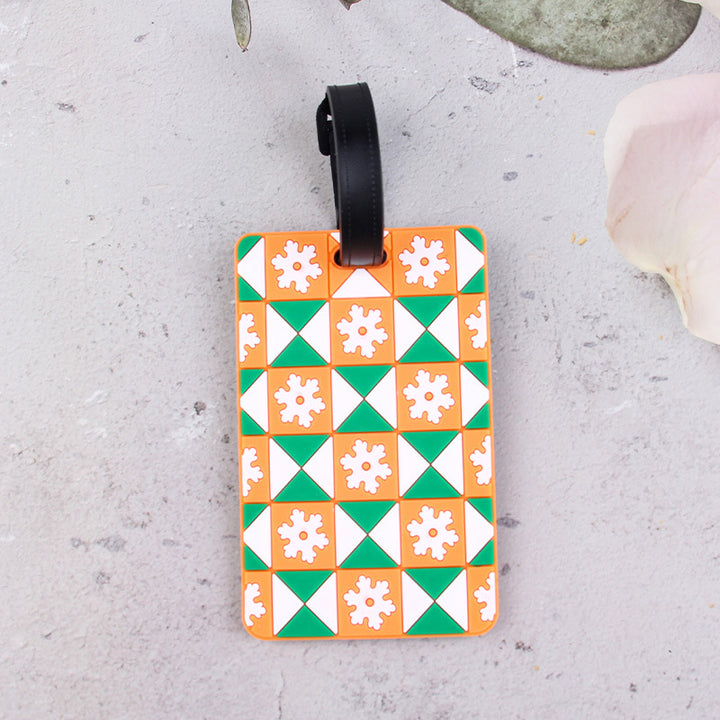 Geometric Pattern Luggage Tag Bowlift