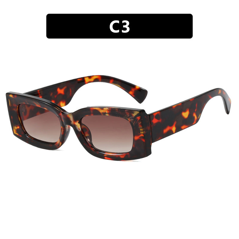 Women's fashionable square sunglasses with transparent frame and protective UV filter Bowlift