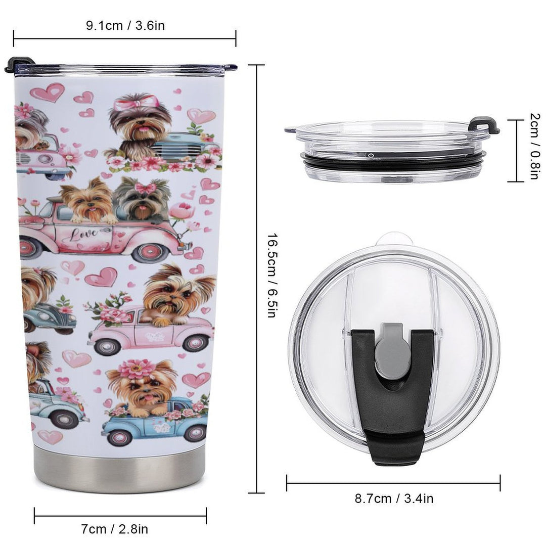 Insulated Stainless Steel Travel Tumbler With Heartfelt Poem And Illustrated Elderly Couple Design