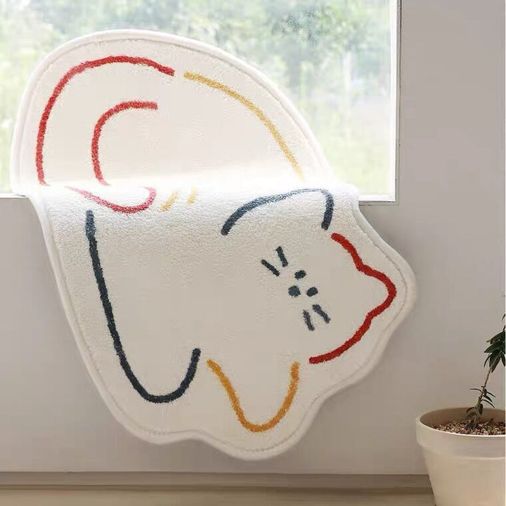 Cat Design Bath Mat Bowlift