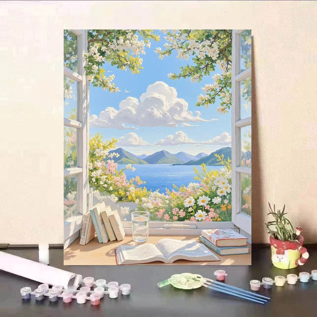 Landscape Themed Paint by Numbers Canvas Art Kit Bowlift